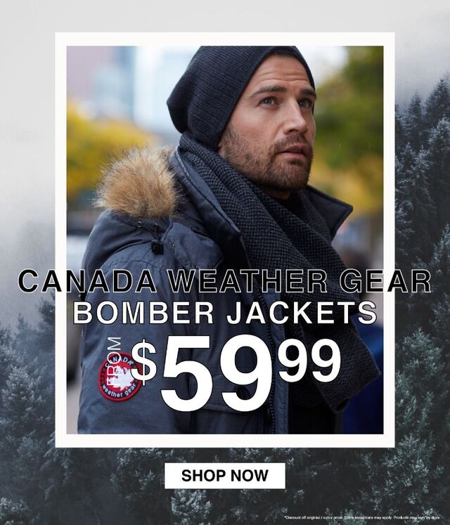 ️ STAY WARM! ️ CANADA WEATHER GEAR BOMBER JACKETS 59.99!